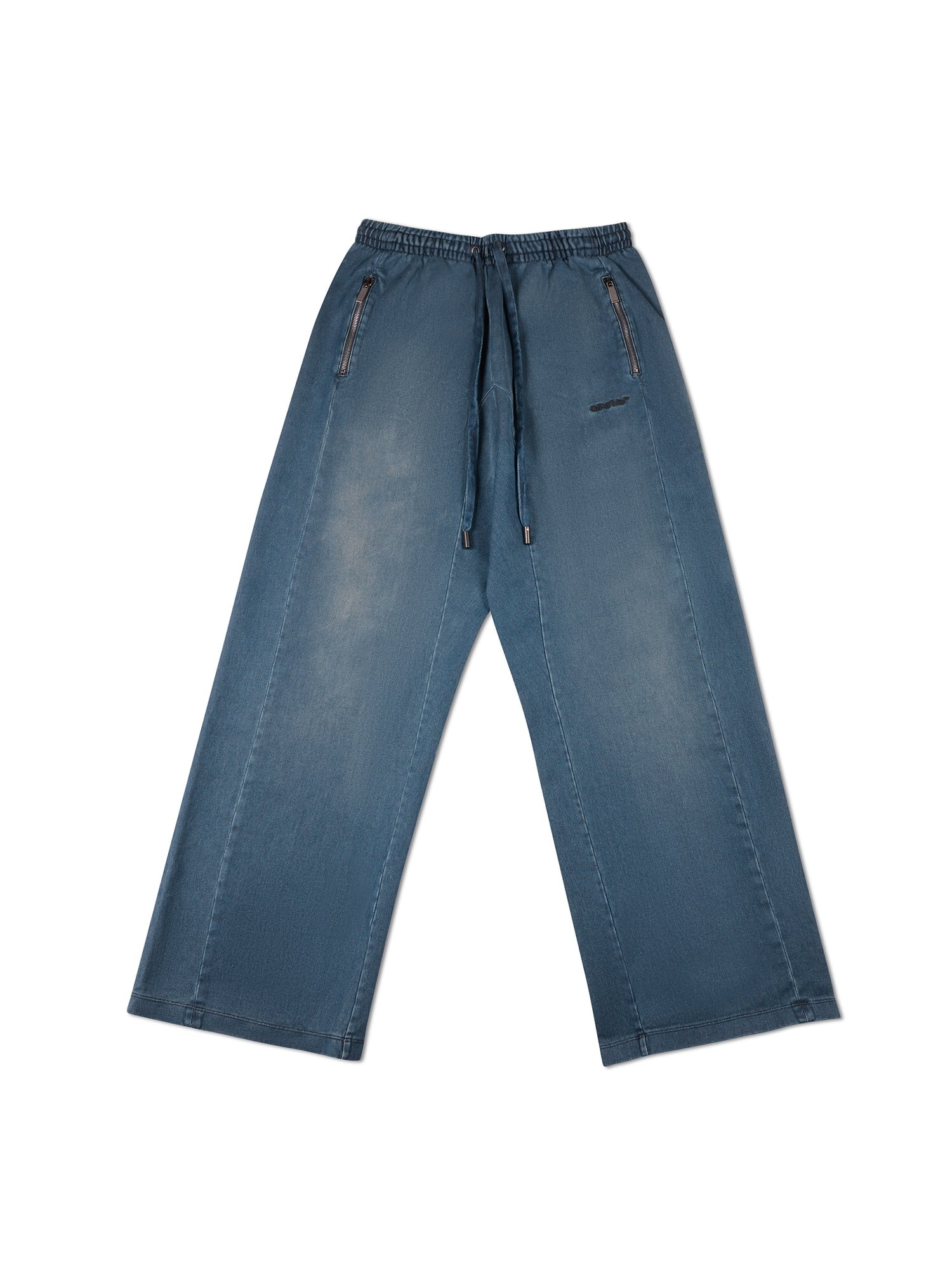 Distress Diag Slouchy Sweatpant