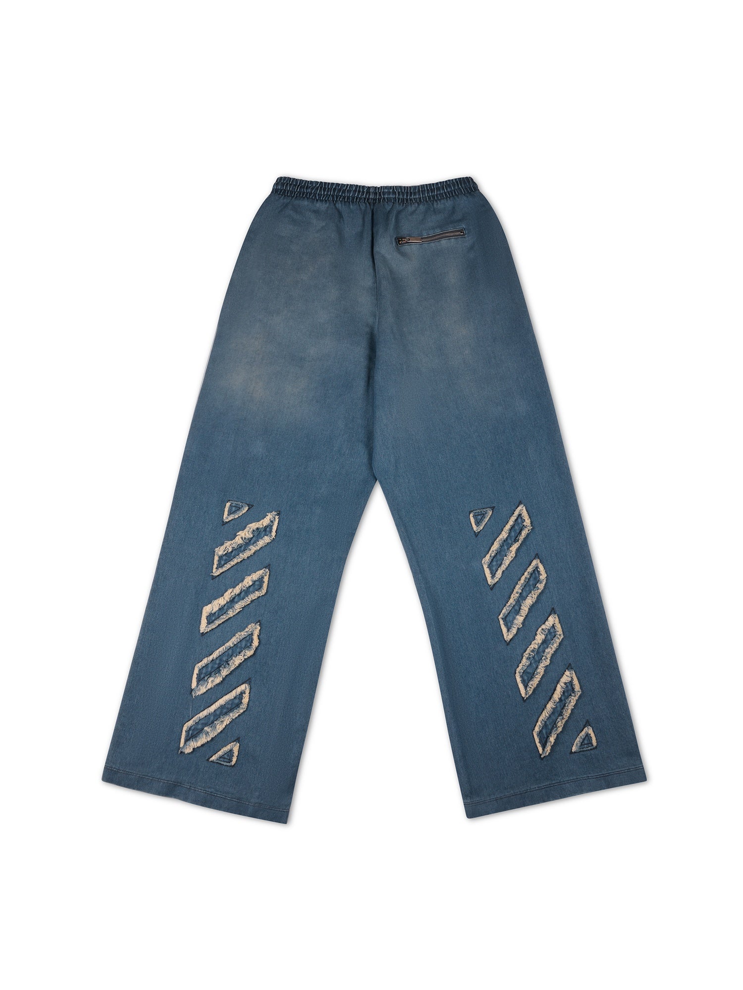 Distress Diag Slouchy Sweatpant