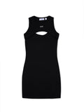 Off Stamp Rib Cut Out Dress