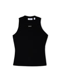 Off Stamp Rib Round Tank Top