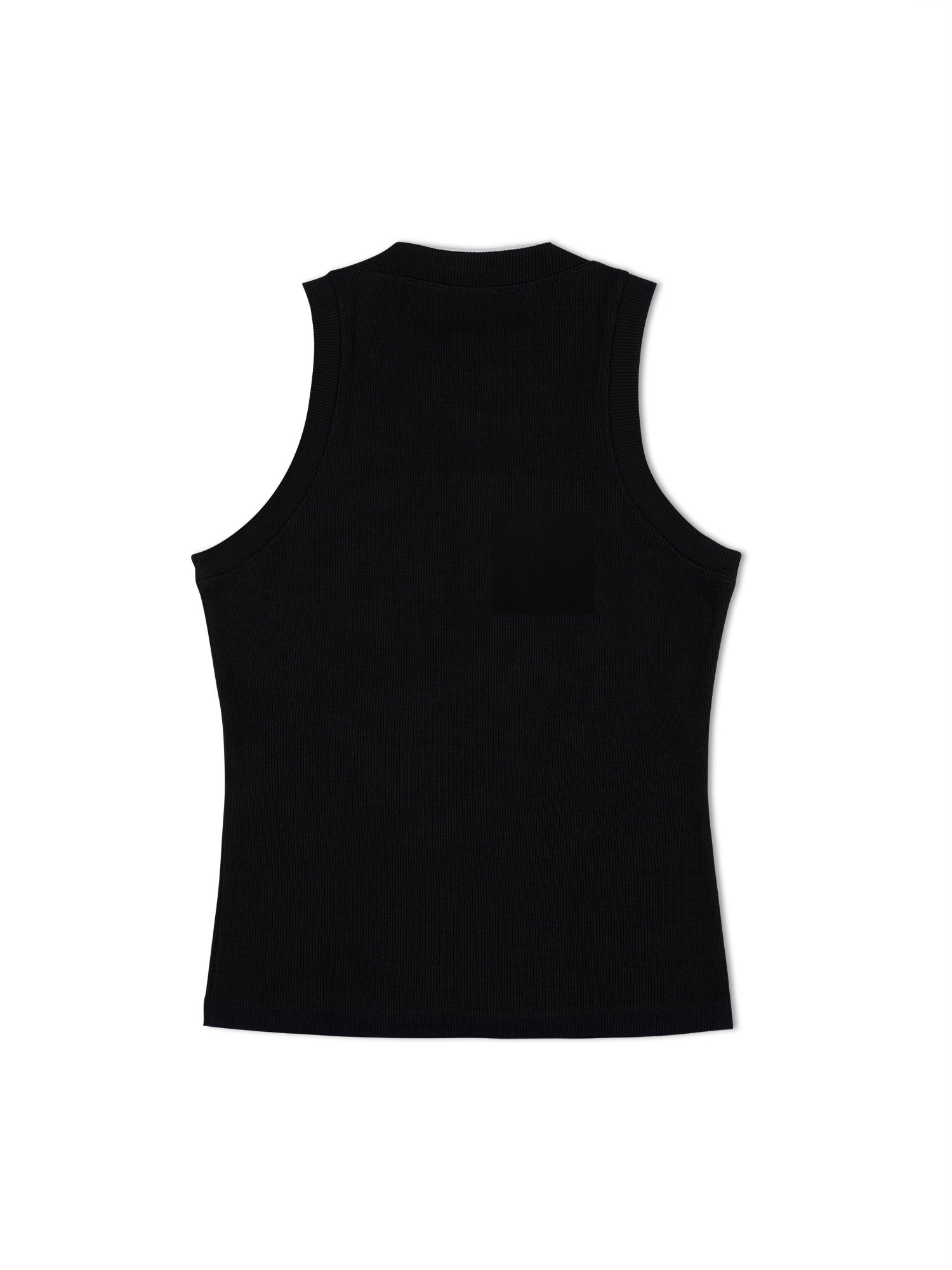 Off Stamp Rib Round Tank Top