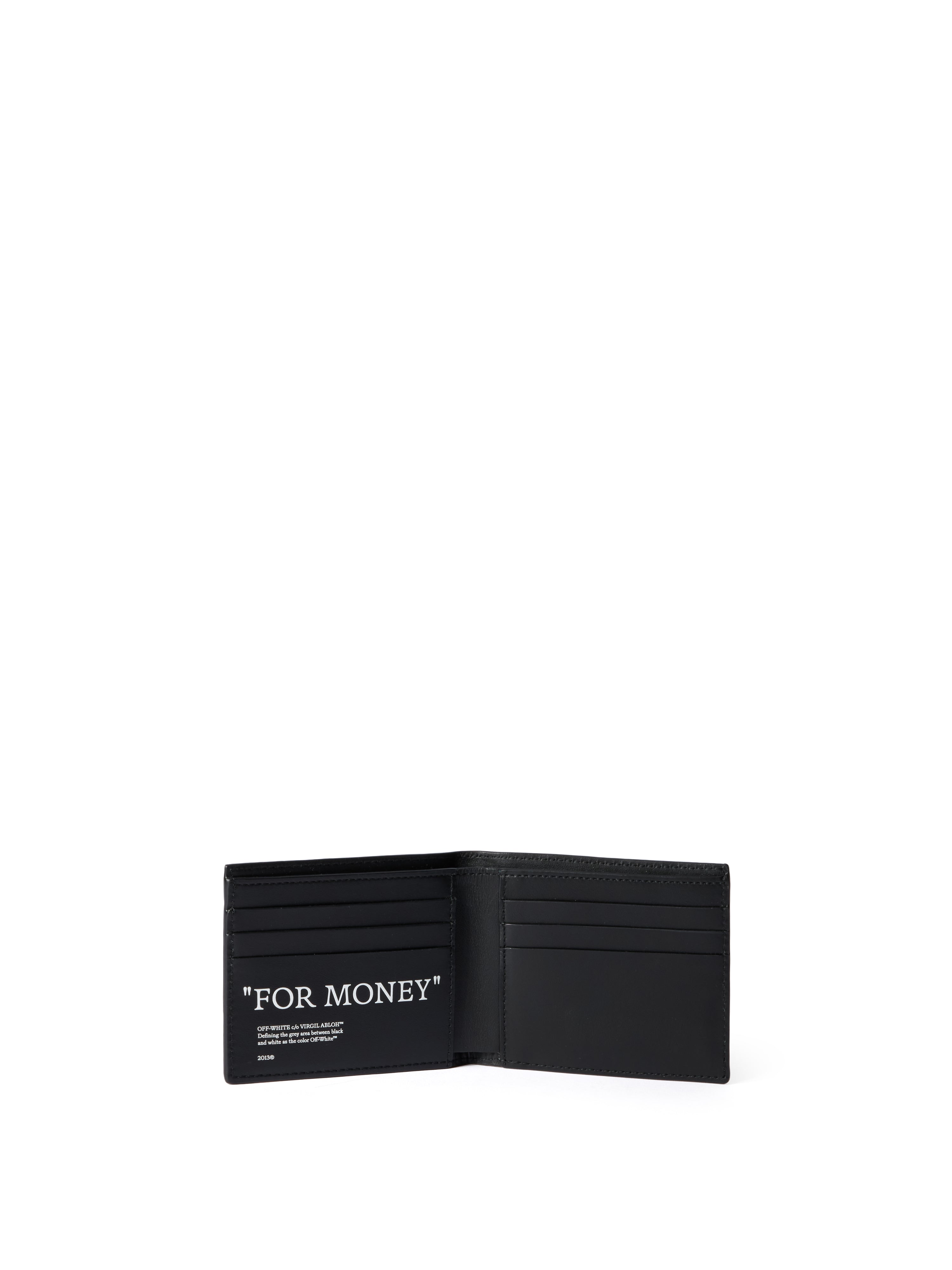 Quote Wallet Quote-Smooth Calfskin Leather Black