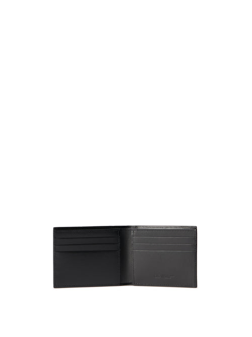 Heritage Wallet Half Arrow-Smooth Calfskin Leather Black