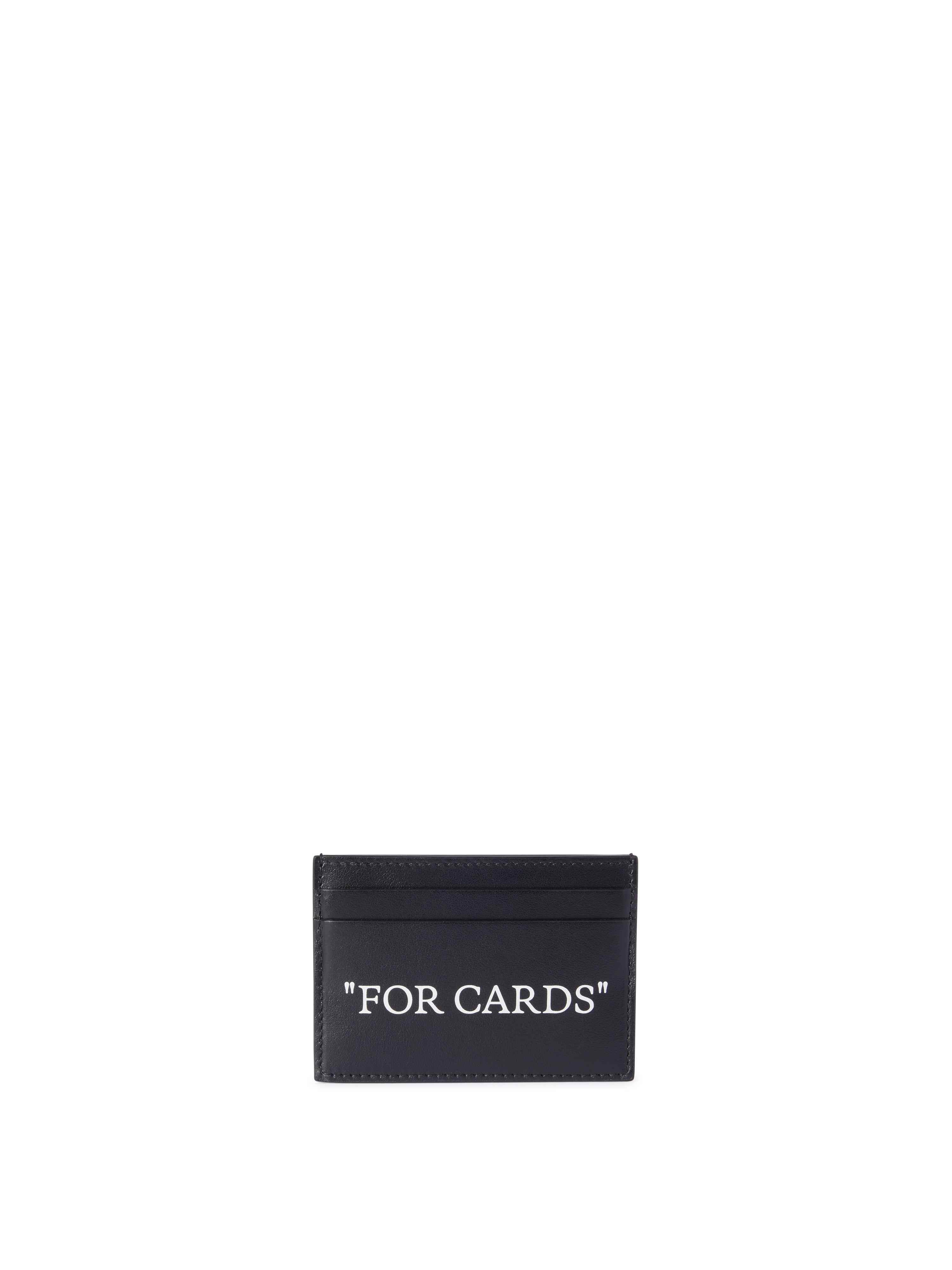 Quote Card Holder Quote-Smooth Calfskin Leather Black