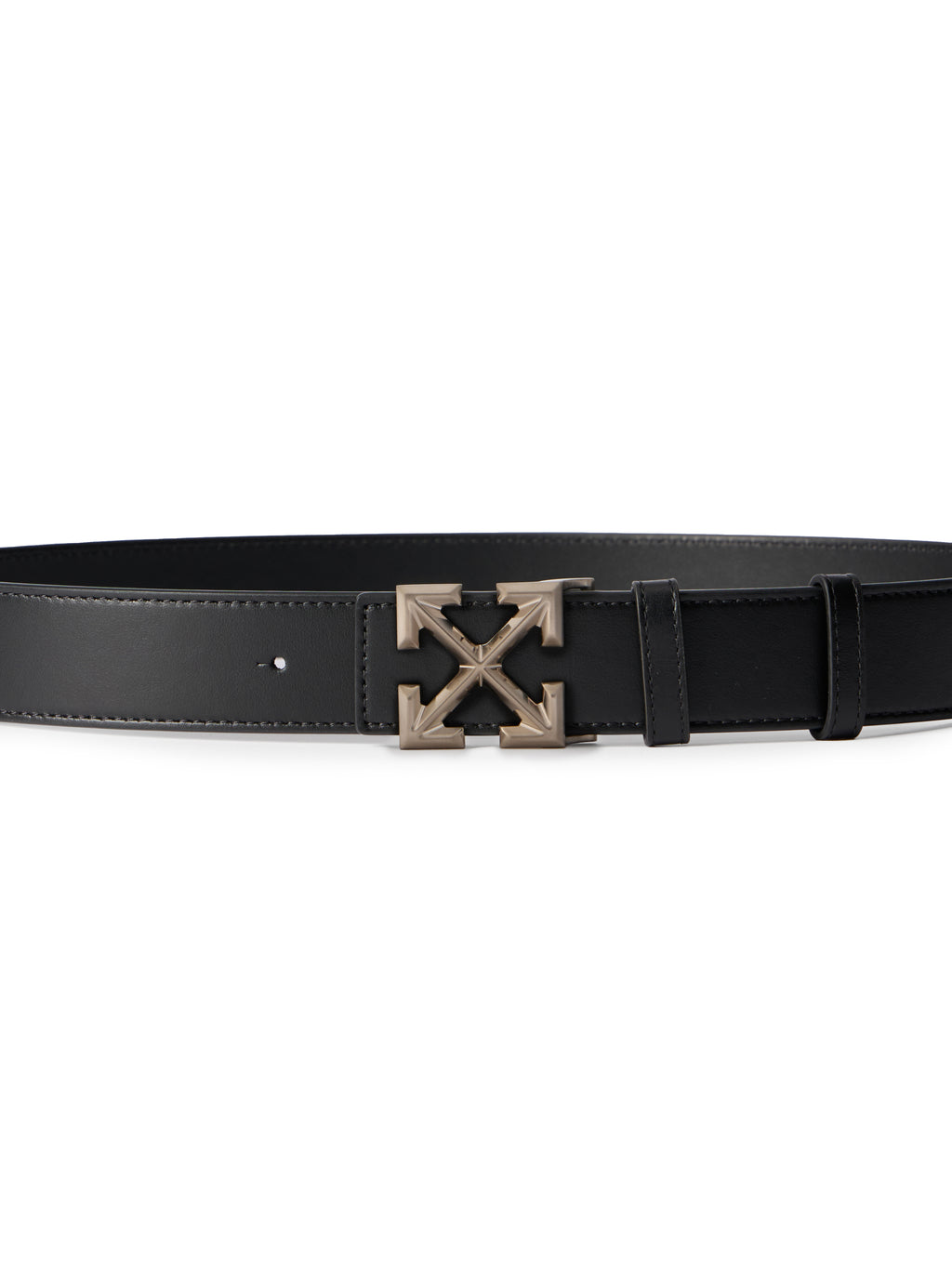 Arrow Belt Quote-Smooth Calfskin Leather Black