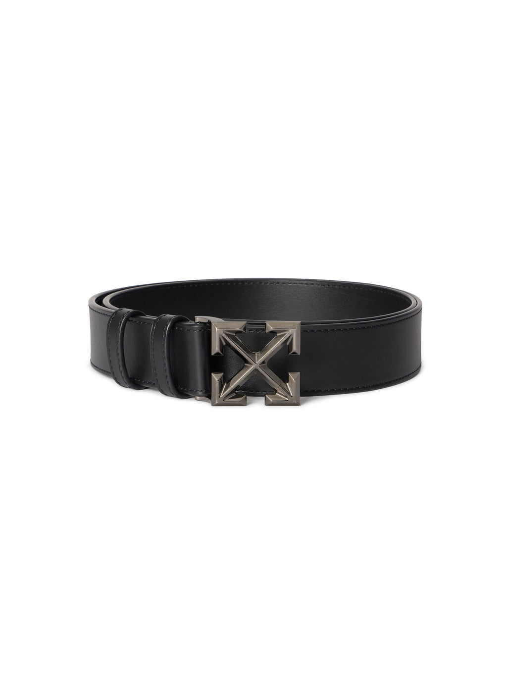 Arrow Belt Quote-Smooth Calfskin Leather Black