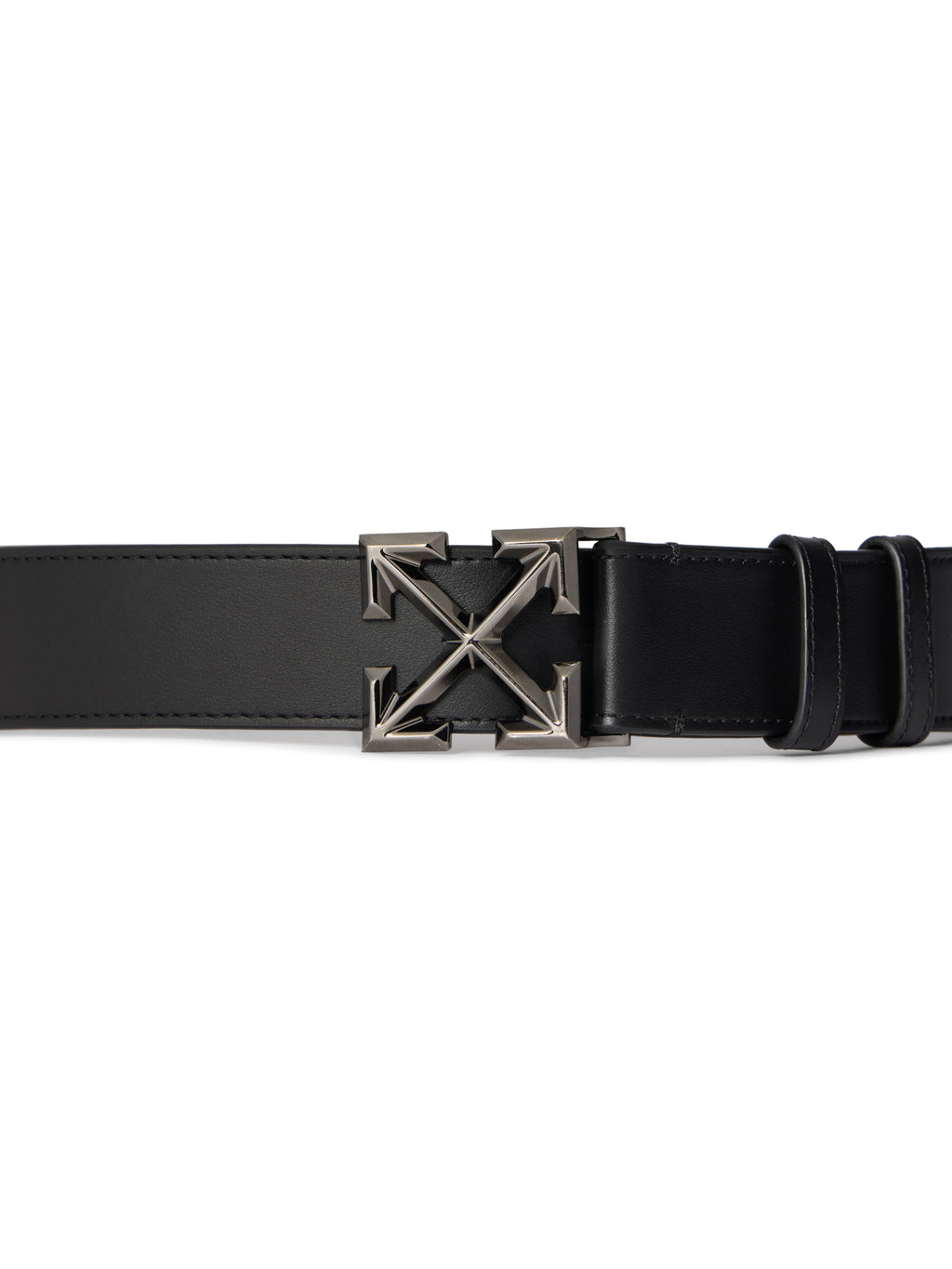 Arrow Belt Quote-Smooth Calfskin Leather Black