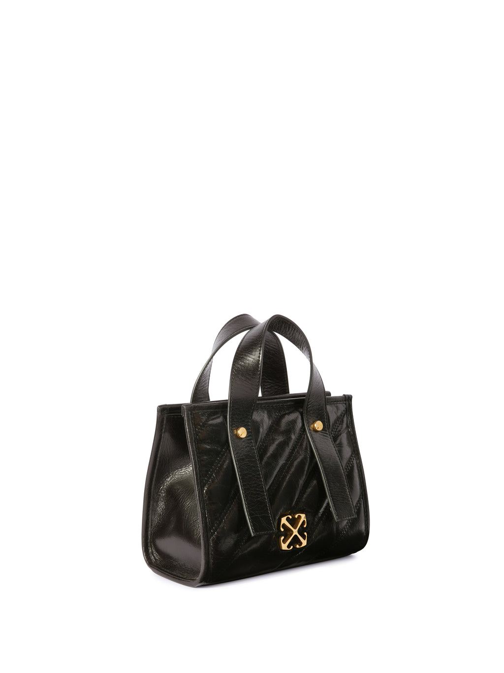 Quilting Tote Bag Smooth Calfskin Leather Black