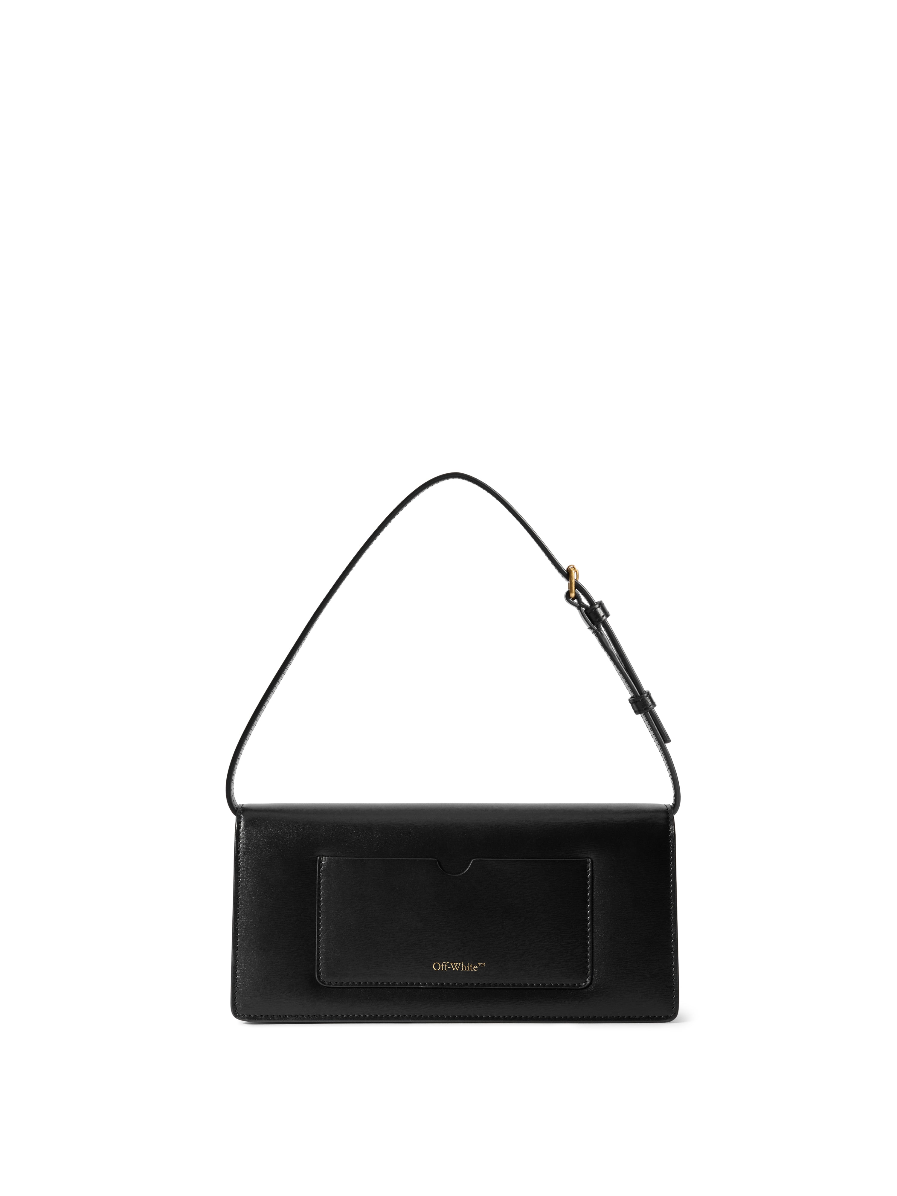 Jitney Shoulder Bag Smooth Calfskin Leather Black