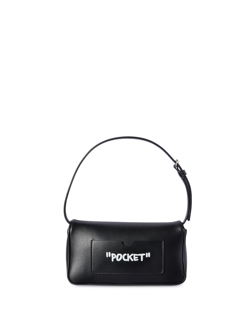Jitney Shoulder Bag Smooth Calfskin Leather Black