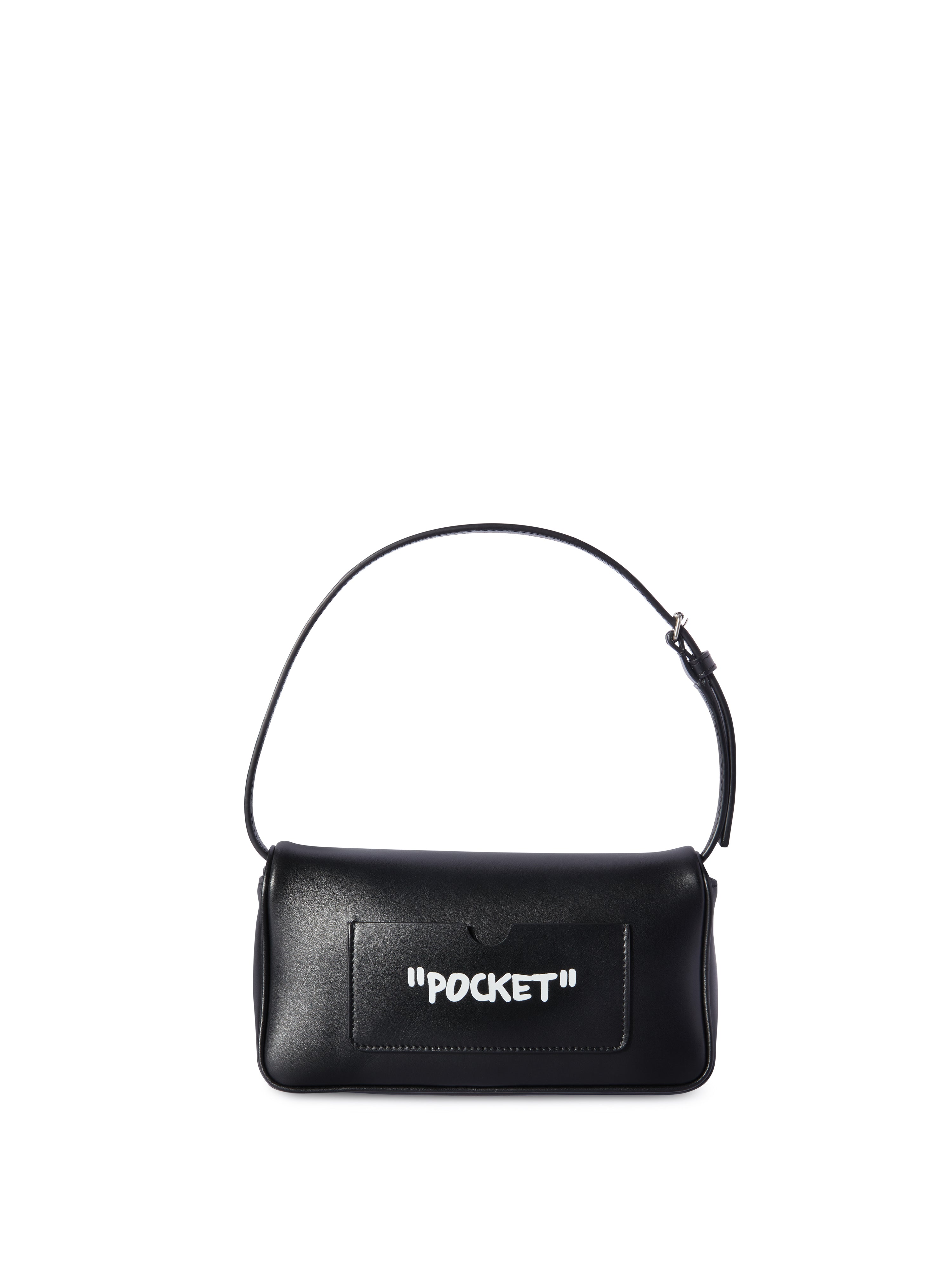 Jitney Shoulder Bag Smooth Calfskin Leather Black