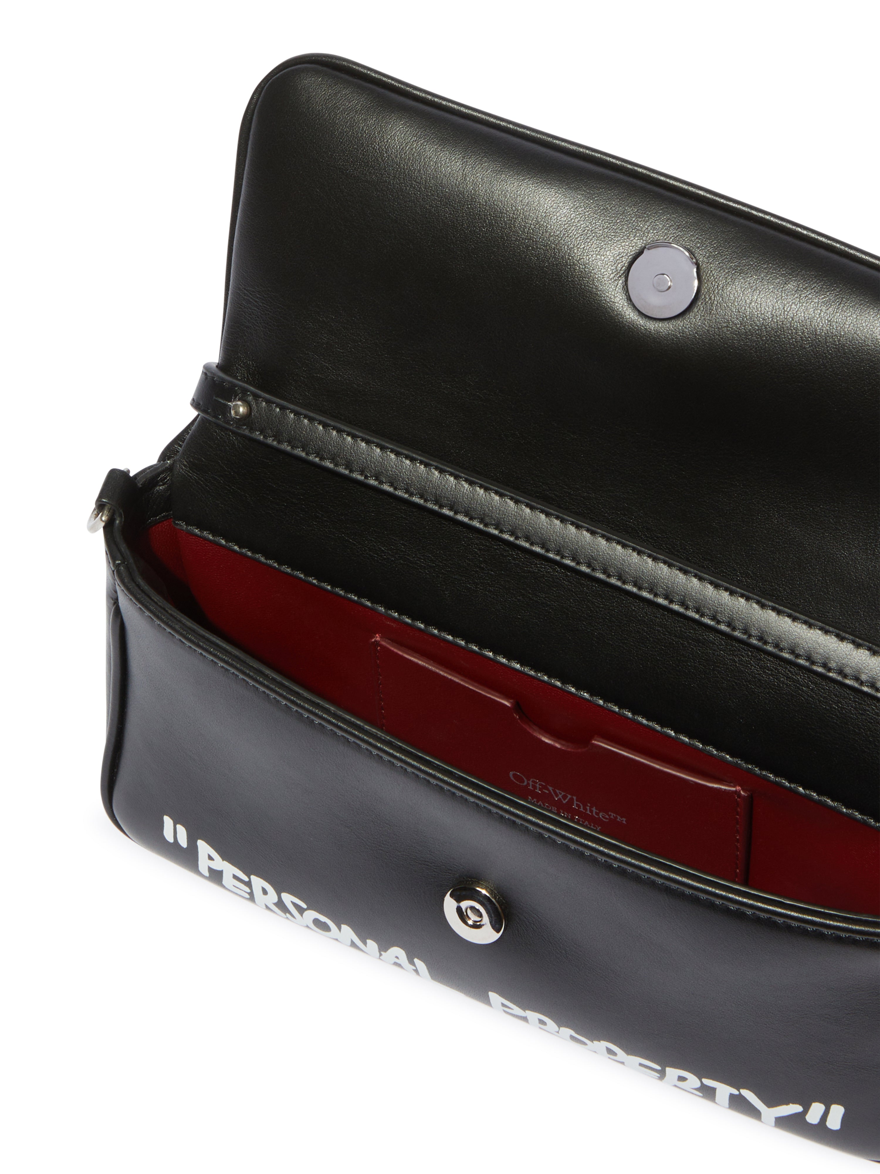 Jitney Shoulder Bag Smooth Calfskin Leather Black