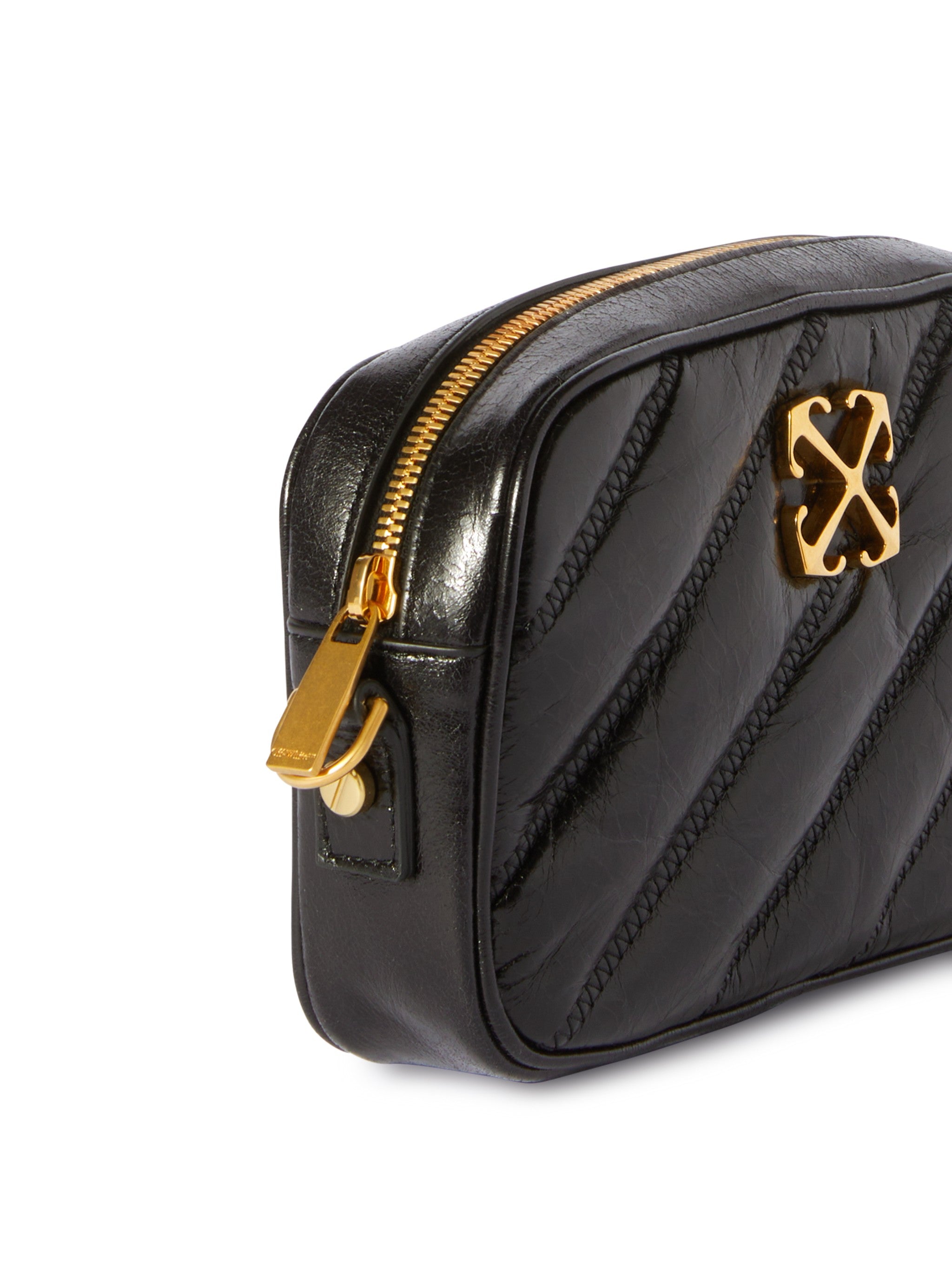 Quilting Shoulder Bag Smooth Calfskin Leather Black