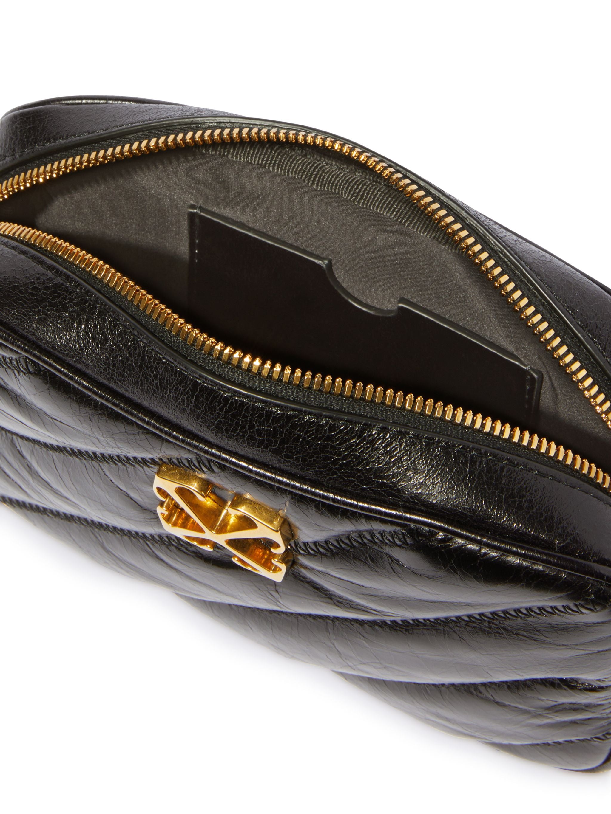 Quilting Shoulder Bag Smooth Calfskin Leather Black